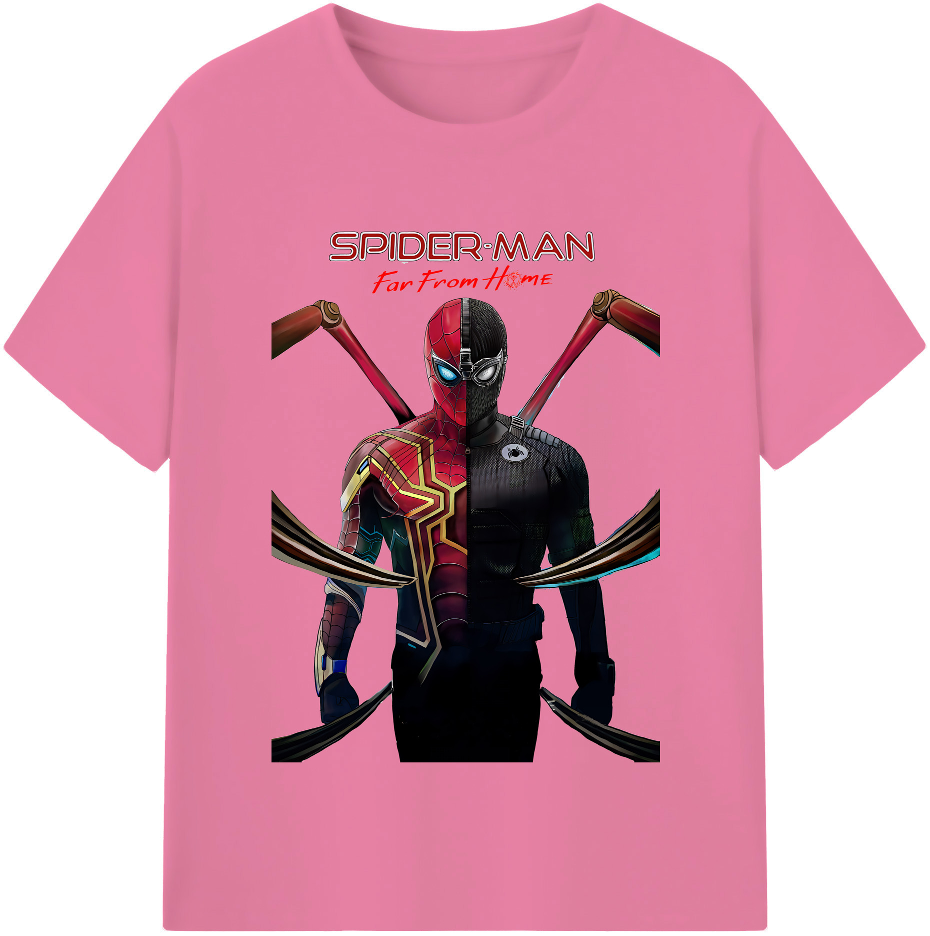 Spider Man スパイダーマン 綿100％半袖Tシャツ（フロントプリント）